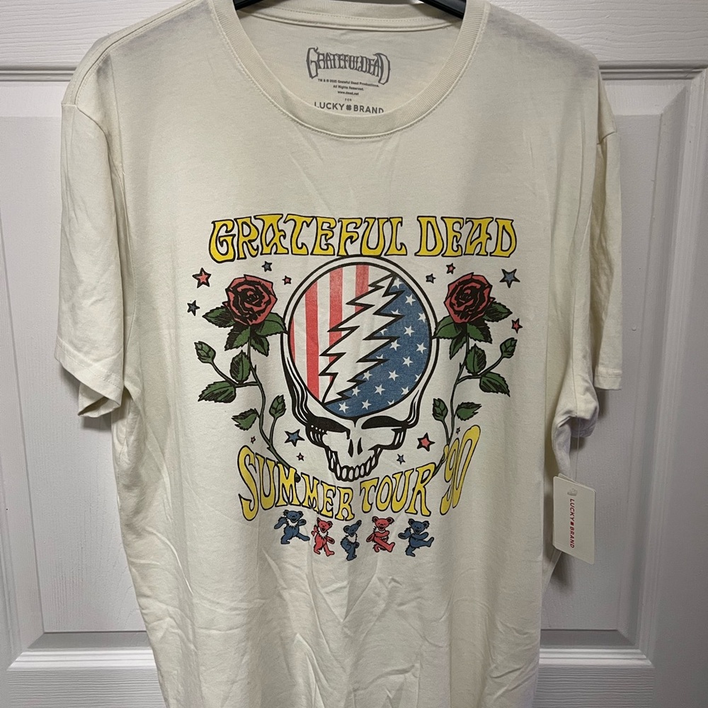 Lucky Brand Ivory Grateful Dead “Summee Tour ‘90” T-Shirt | Size XL